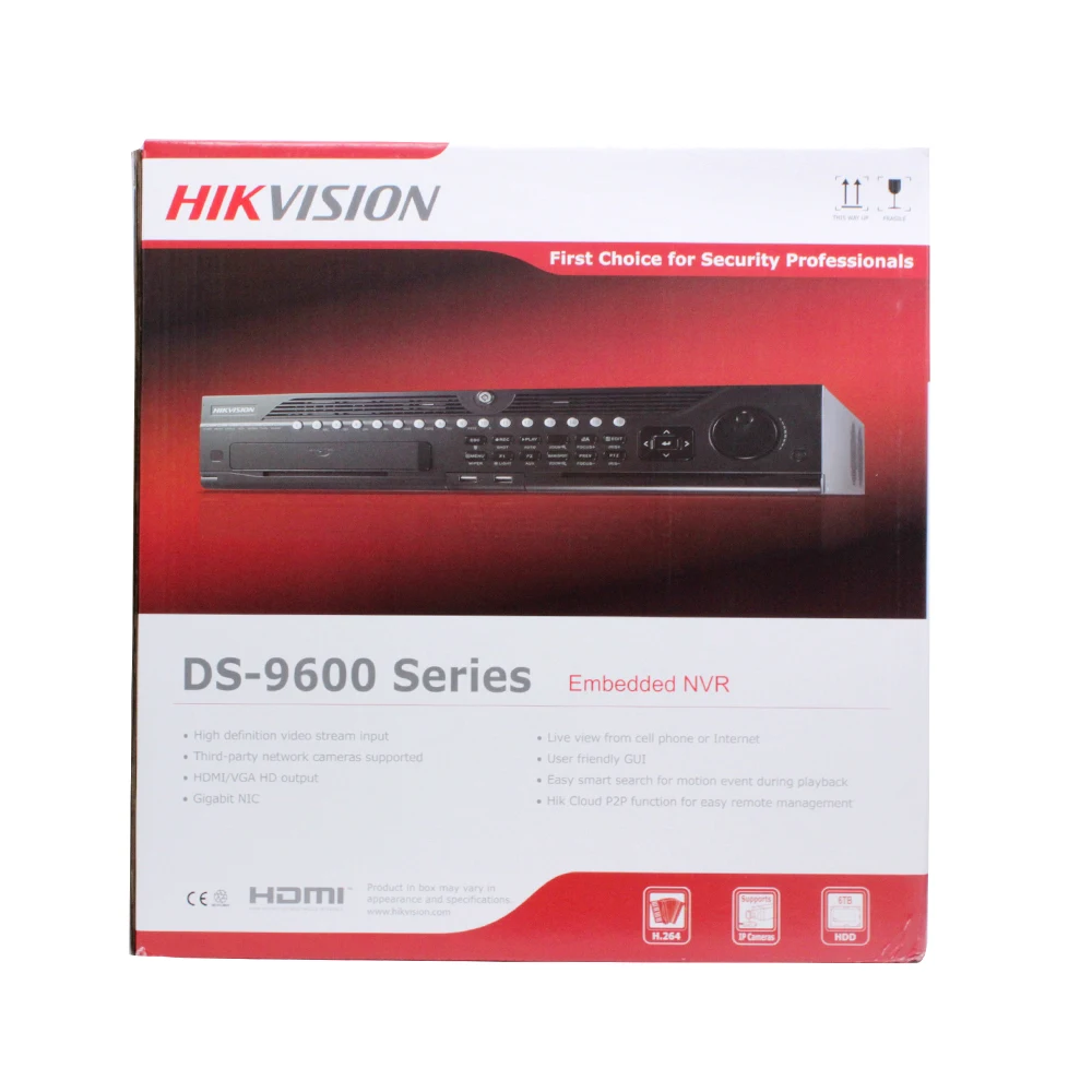 Hikvision профессиональная 32-канальная система видеонаблюдения DS-9632NI-I8 Встроенный 4K 32 CH NVR до 12 мегапикселей разрешение 8 SATA 2 HDMI
