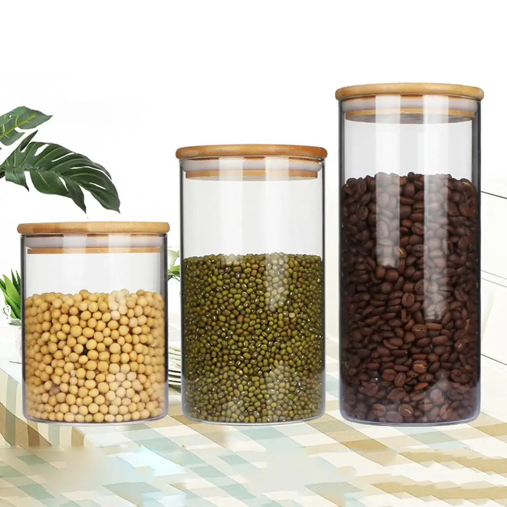 4 шт. герметичные стеклянные баночки для хранения пищи канистра набор кухонных