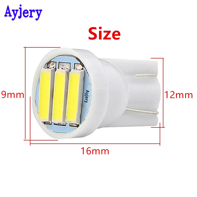 AYJERY 2000X LED DC 24V T10 3 SMD 7014 3SMD 7020 White W5W лампа с клиновидным цоколем для номерного знака