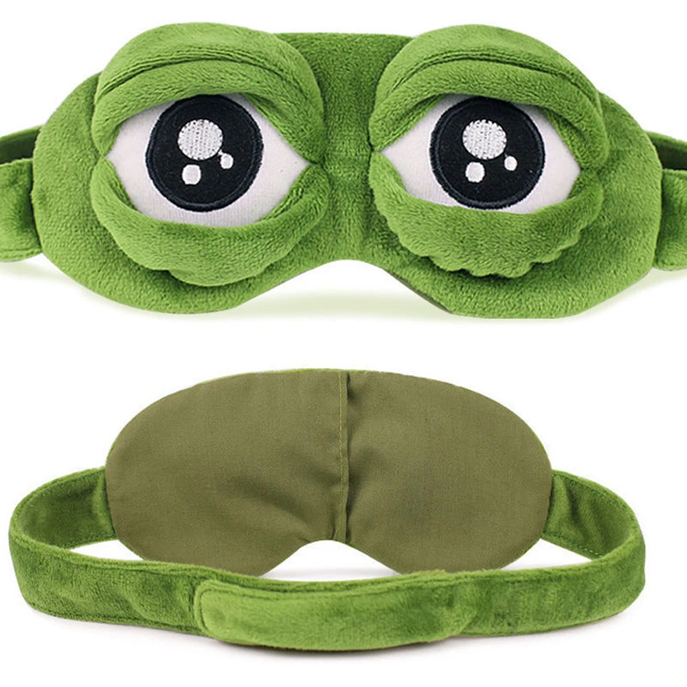 Забавная 3D маска для глаз грустная лягушка маска для сна для путешествий мягкая маска для глаз забавная маска для сна для взрослых/детей