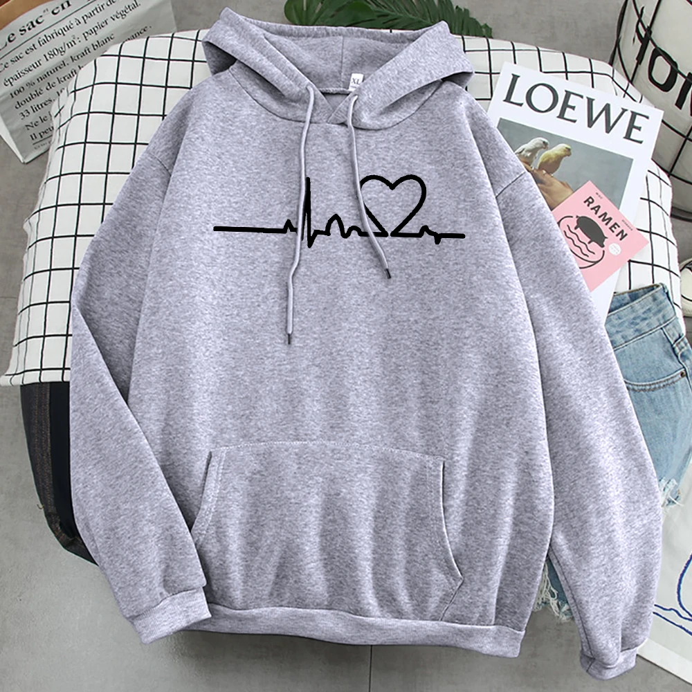

Толстовка мужская с капюшоном, флисовый пуловер с принтом сердечек, в стиле аниме, уличная одежда в стиле Харадзюку, простой дизайн, зима-осе...
