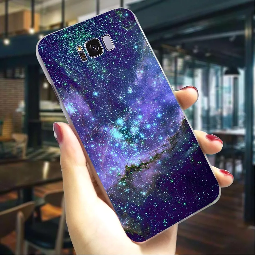 Hard Cover Purple Space Star Phone For Galaxy A7 Case A3/A5 A6 A8 Plus A9 2018 A10 A20 A30 A40 A50 A60 A70 M40 | Мобильные телефоны