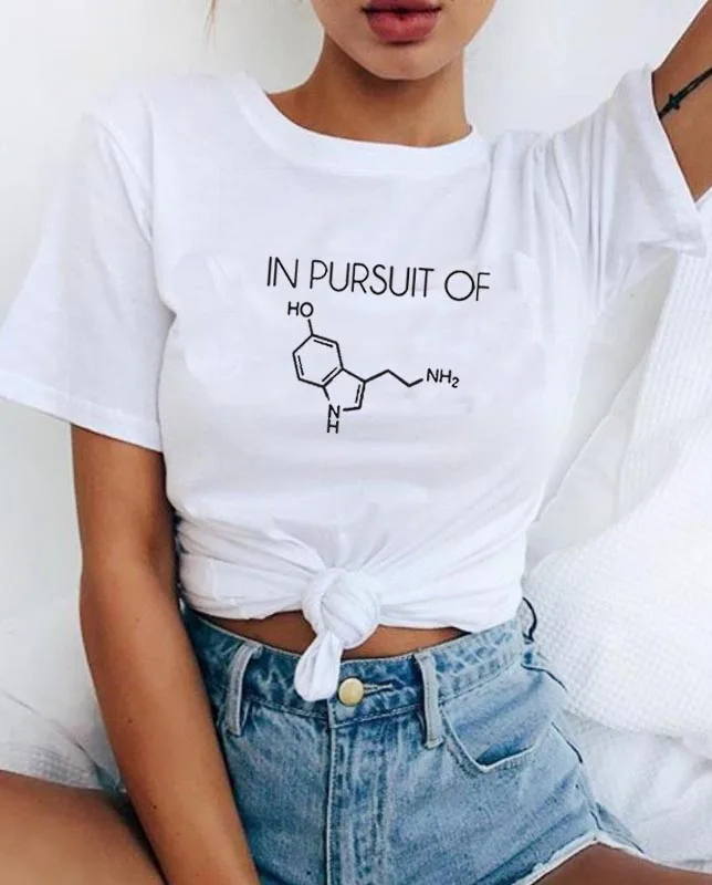 В кошельке женская футболка сератонин Химия Учитель Футболка одежда графическая