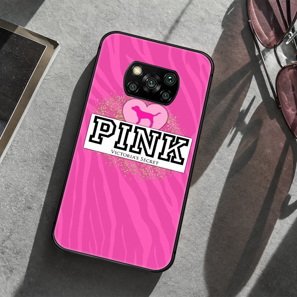

Victoria VS love Pink Phone case Cover Hull For Xiaomi Mi A2 A3 8 9 9T Note 10 Se Lite Pro black Cell Tpu Shell Pretty Etui