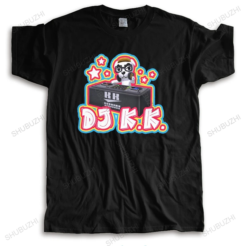 

Funny Animal Crossing T Shirt Men DJ KK Tshirt 100% Cotton Video Game Tee Round Collar Short Sleeve Novelty T-shirt Clothes Gift