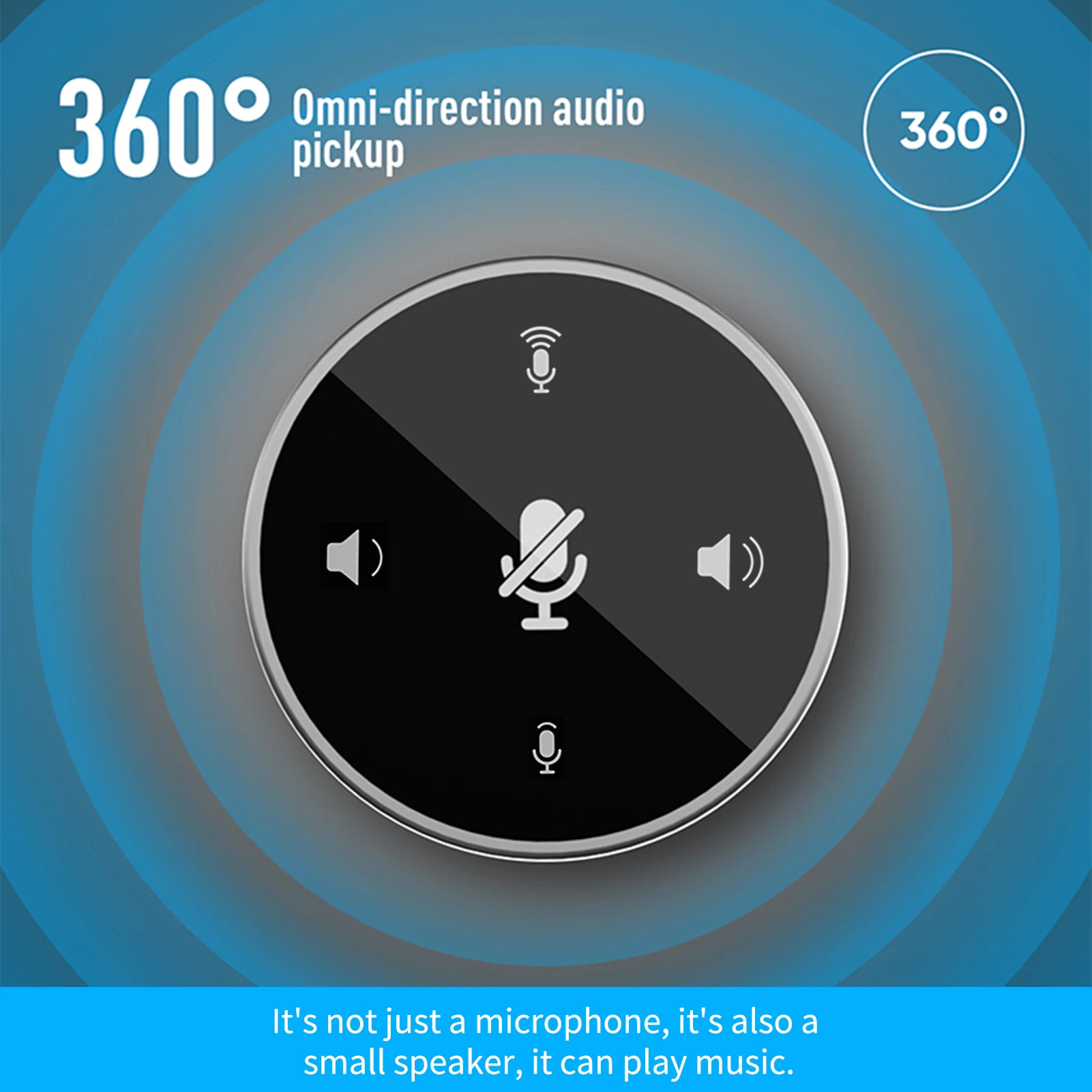 Настольный USB динамик для телефонной связи микрофон Built in 360 ° всенаправленный