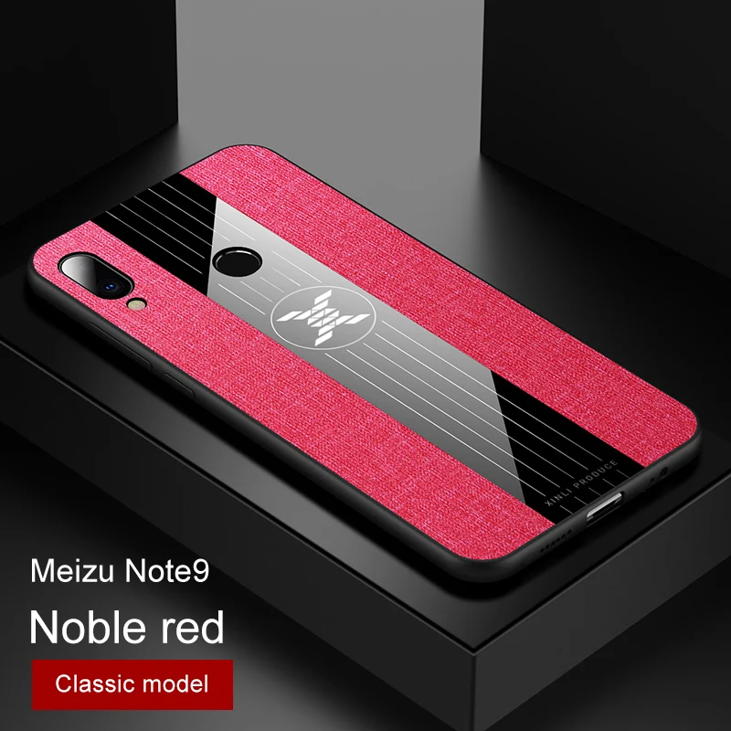 Red No Ring MAKAVO для Meizu Note 9 чехол, магнитное кольцо, держатель, ткань, Твердый Чехол, мягкая рамка, тканевый чехол для Meizu Note9, чехол для телефона s - Цвет: Red No Ring