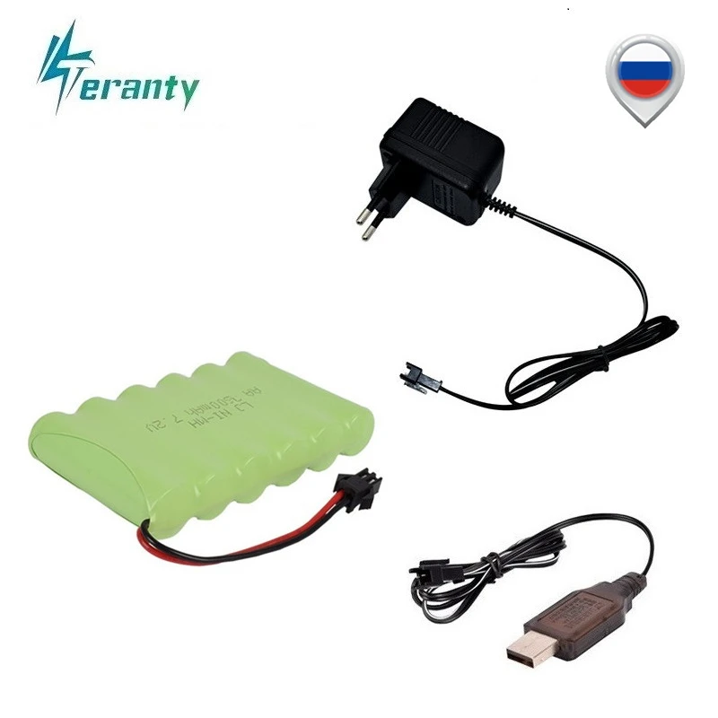Upgrade 7.2v 3000mah NiMH Battery + charger For Rc Toys Cars Tanks Trucks Robot Gun Boat AA Ni-MH 7.2v Rechargeable Battery Pack