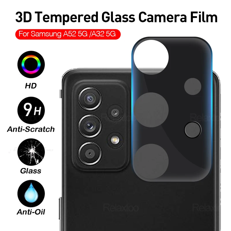 

3D Back Lens Protective Glass Screen Protector For samsung a32 a 52 5g a12 a72 Tempered Glass samsun a 32 Camera Protect case
