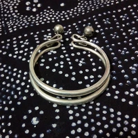 ethnic wind miao silver bell bracelet bracelet and foot bracelet opening original hand restoration bracelet silver jewelry
