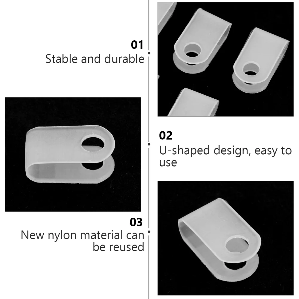 

1000pcs Convenient Cable Clamp Practical Wire Fixator Durable Cable Organizer