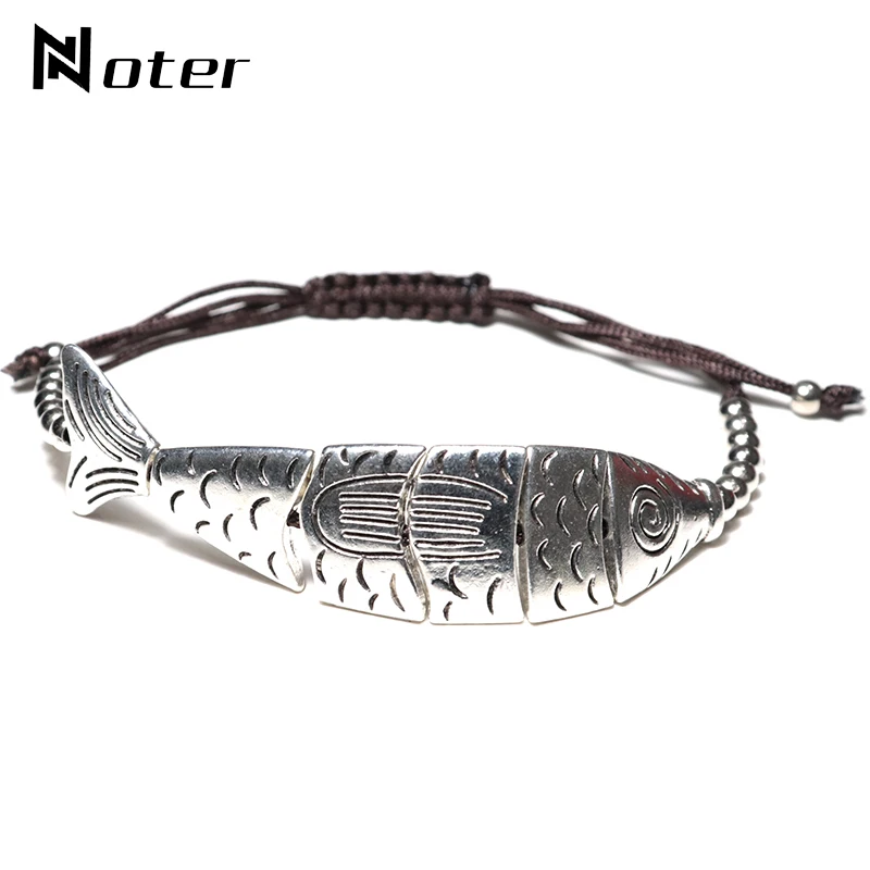 Браслет Noter с веревкой для мужчин и женщин креативный регулируемый браслет