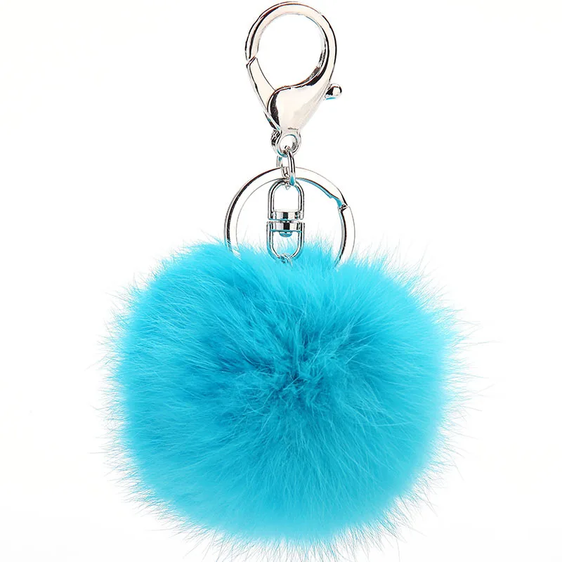 50 шт./лот игрушка кролик ухо меховой помпон мешок шар брелок Подвеска Porte Clef
