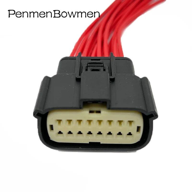 

1 комплект, 16-контактные разъемы для электрических кабелей для автомобильных фар, водонепроницаемый женский и мужской жгут проводов для Ford 33472-1601 33482-1601