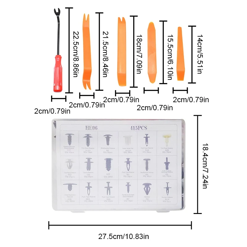 

1 Set Mixed Auto Fastener Clip Car Body Push Retainer Pin Rivet Bumper Door Trim Panel Retainer Fastener Kit Automobiles Parts