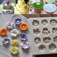 daisy rose flowers silicone fondant chocolate resin sugarcraft mold for pastry cup cake decorating kitchen tool