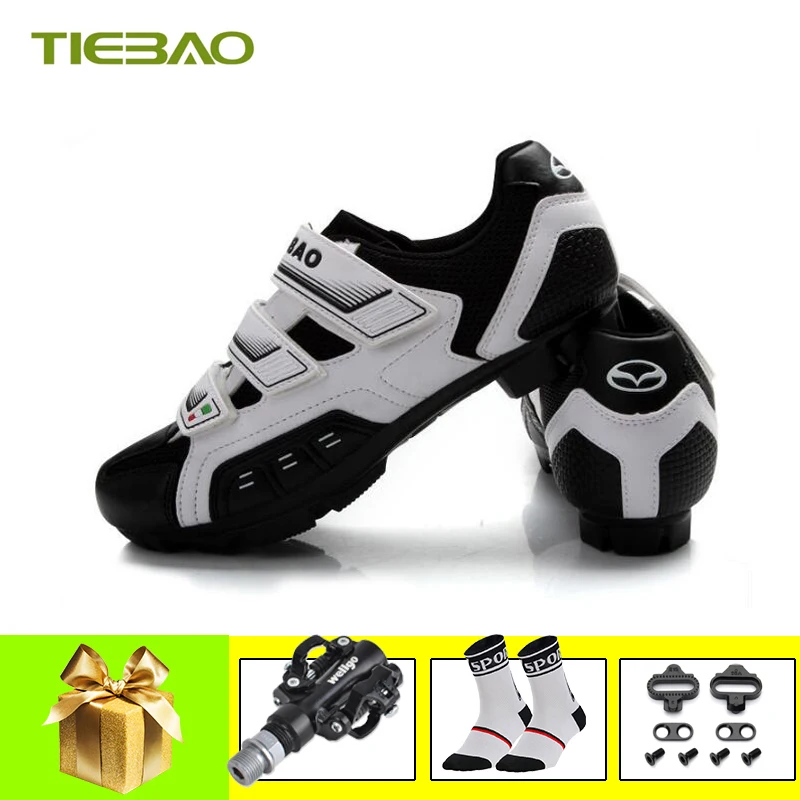 pedals for 943 W Tiebao велосипедная обувь sapatilha ciclismo mtb Мужская и женская самоблокирующаяся велосипедная обувь pedales для езды на горном велосипеде MTB велосипедная обувь - Цвет: pedals for 943 W