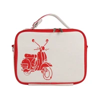 motorcyclebirdsgiraffe printing lunch box bag travel ice pack potable office insulation lunch tote for women