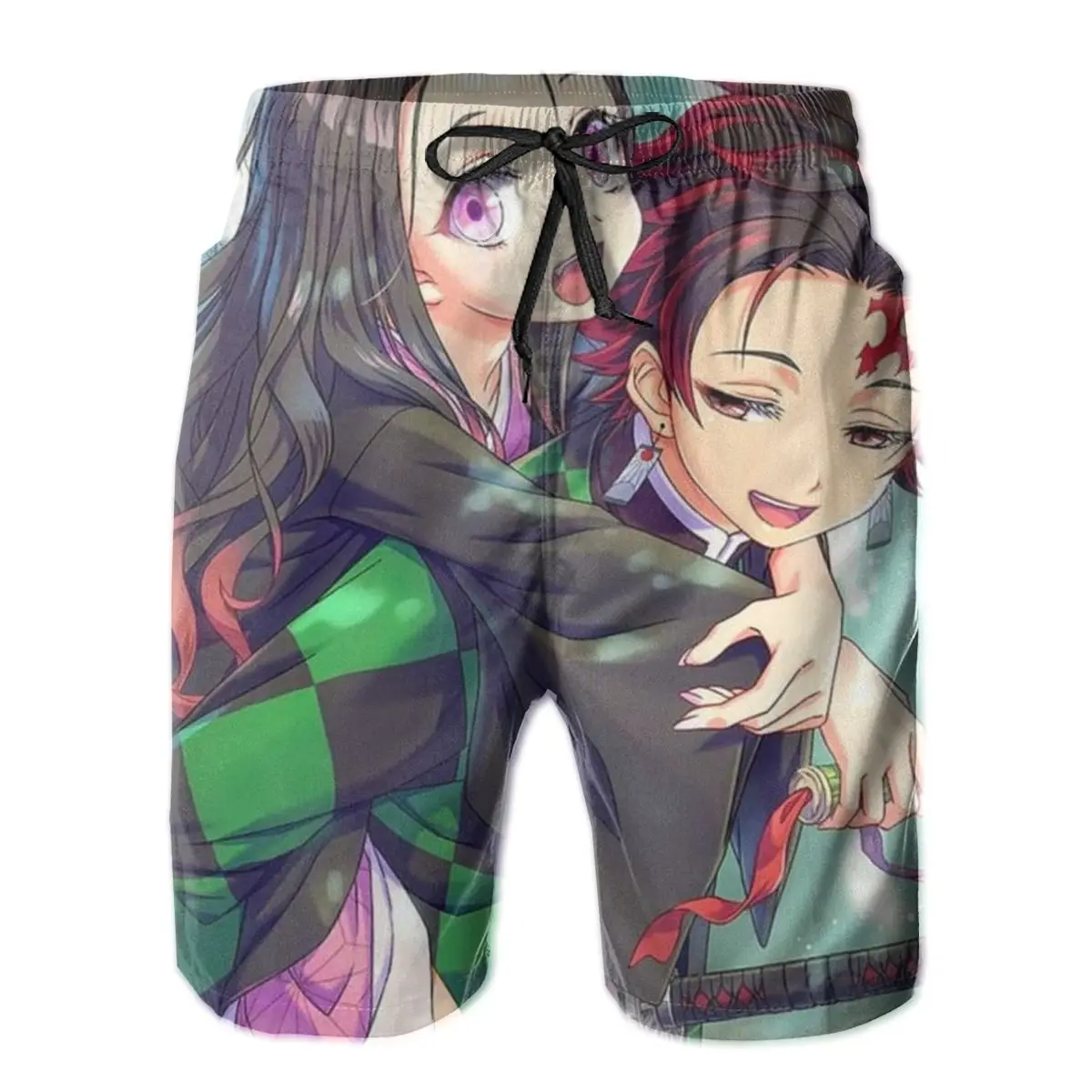 

Men Sweatpants Demon Slayer Beach Board Swim Trunks Sport Quick Dry Mesh Surfing Casual Humor Retro Short for Boy