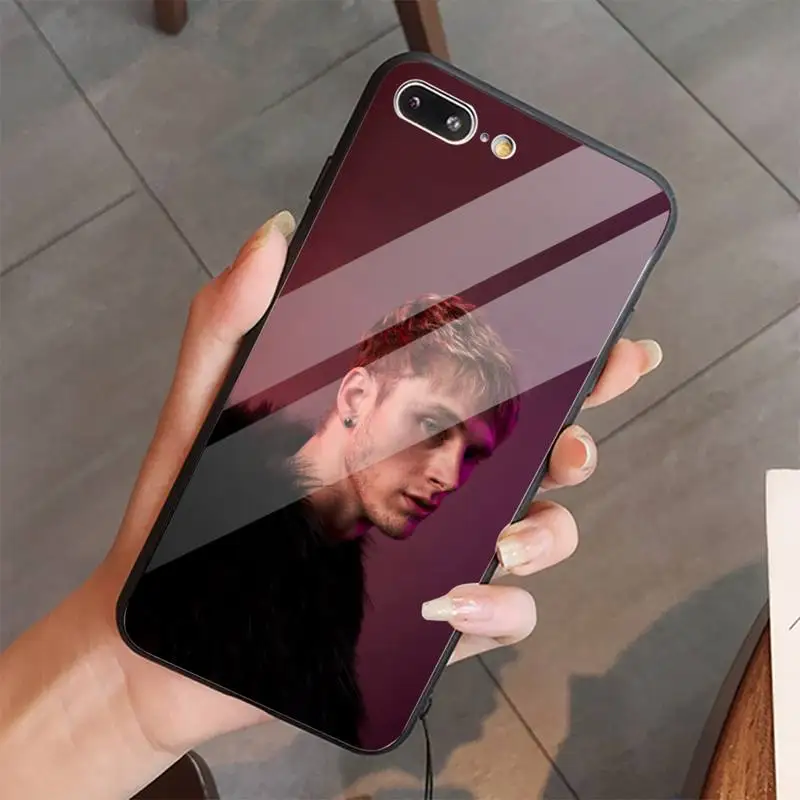 

Machine Gun kelly rapper Phone Case Tempered glass For iphone 5C 6 6S 7 8 plus X XS XR 11 PRO MAX