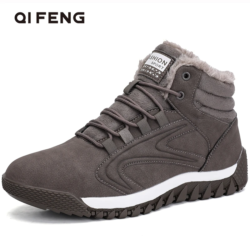 

Winter Cotton Shoes Men Women High Top Ankle Boots Outdoor Mens Walking Shoes Casual Mens Shoe Warm High Leather Footwear Madam