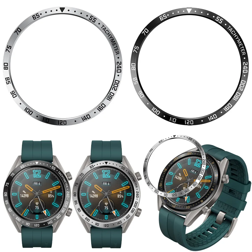 Умный чехол для часов для huawei Watch GT/Active 46 мм, драгоценный камень кольцо смарт Кольцо клеющаяся крышка против царапин Металл#20/