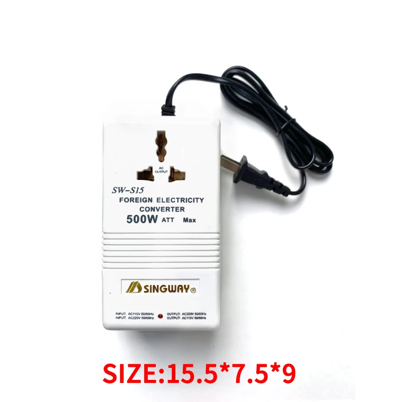 power voltage converter adapter 500w adjustable 220v to 110v 110v to 220v power adapter socket ac us transformers converter free global shipping