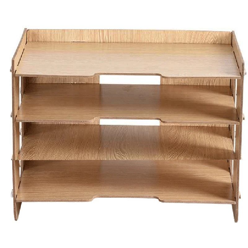 Креативный Настольный органайзер для файлов деревянный держатель документов