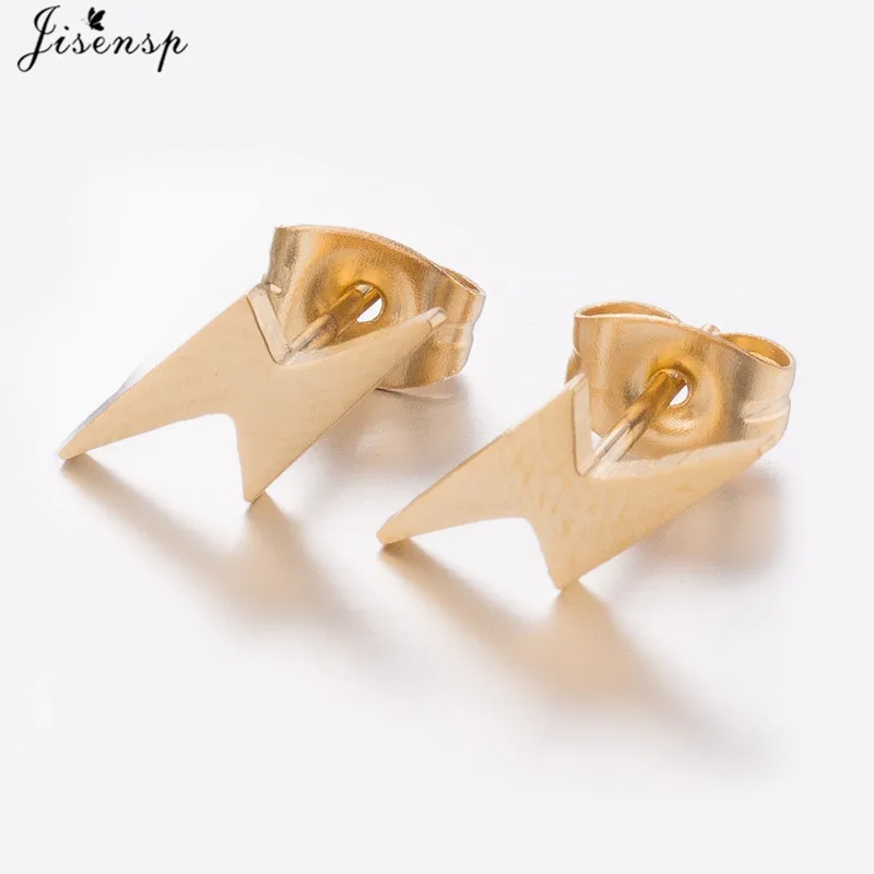 Jisensp панковские геометрические серьги из нержавеющей стали уникальный дизайн в