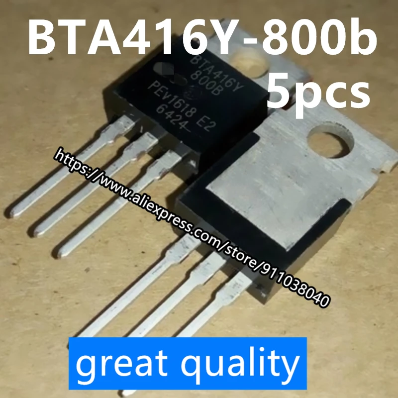 5 шт./лот оригинальный импортный двунаправленный SCR BTA416Y 800B BTA416Y800B TO 220 прямой