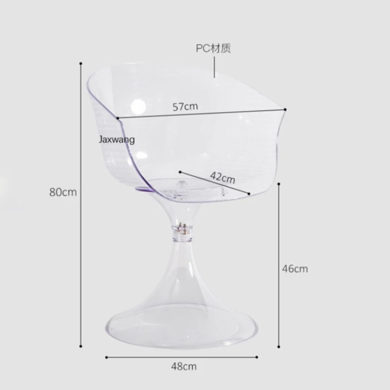 

Transparent Dining Chair Creative Personality Acrylic Armchair Plastic Chair Home Furniture Backrest Crystal Chair Dining Chairs