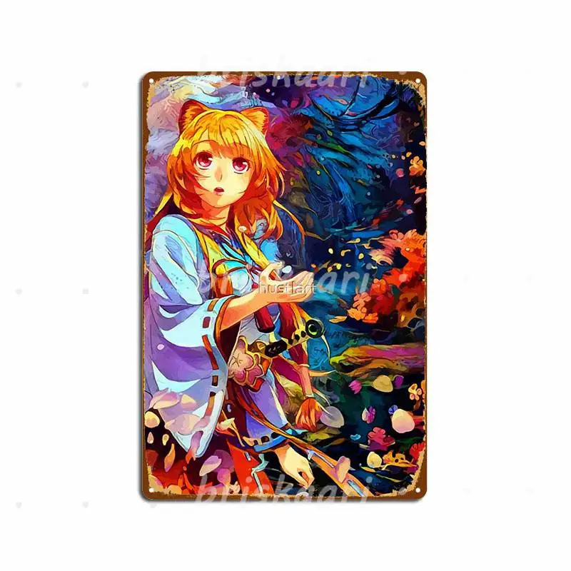 

Sakura Girl Metal Signs Club Party Pub Garage Design Wall Decor Metal Posters