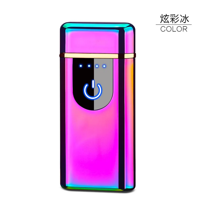 Новинка двойная дуговая зажигалка ветрозащитная Электронная с сенсорным