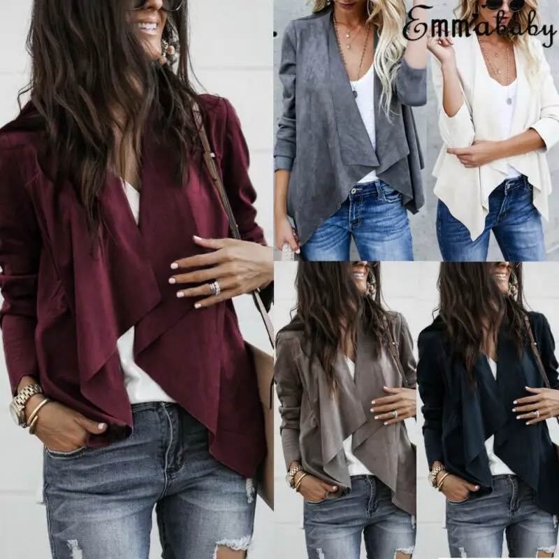 Женская куртка из искусственной замши одежда женская повседневная пальто