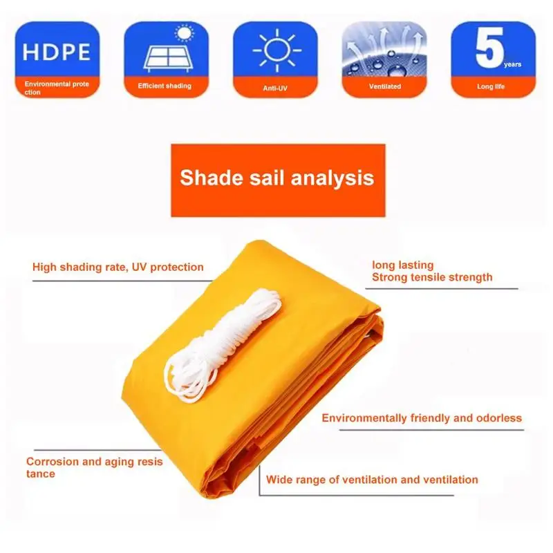 

2*3M Waterproof UV-Proof Shading Rectangular Sunshade Sail Shade Cloth For Balcony Garden Swimming Pool Toldos Para Exterior