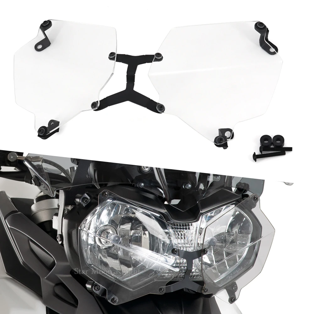 

Fit For Tiger 800 1200 XCX XRX Explorer 1215 NEW Motorcycle Accessories Acrylic Headlight Protector Light Cover Protective Guard