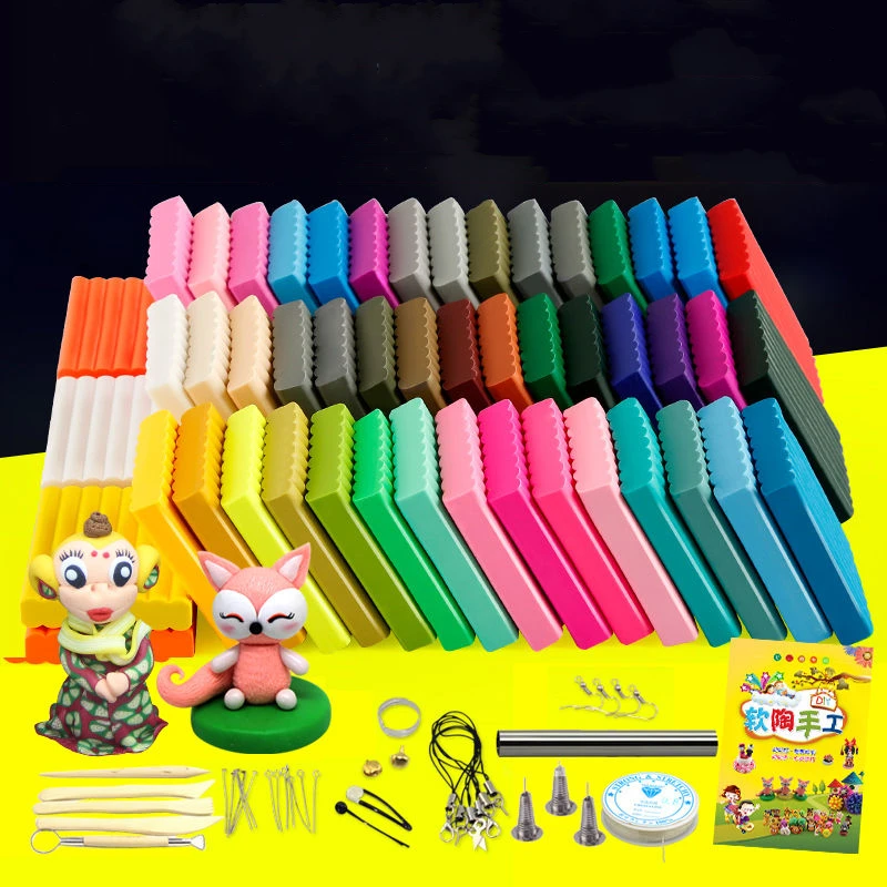50 цветов светильник мягкая глина DIY игрушки дети Обучающие сухой полимерный