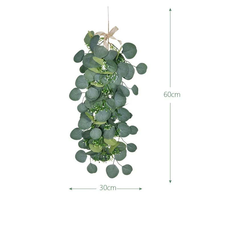 Wall artificial ecualyptus vine for home decor Green Artificial Plant Hanging Leaf Party Garden room Decoration |