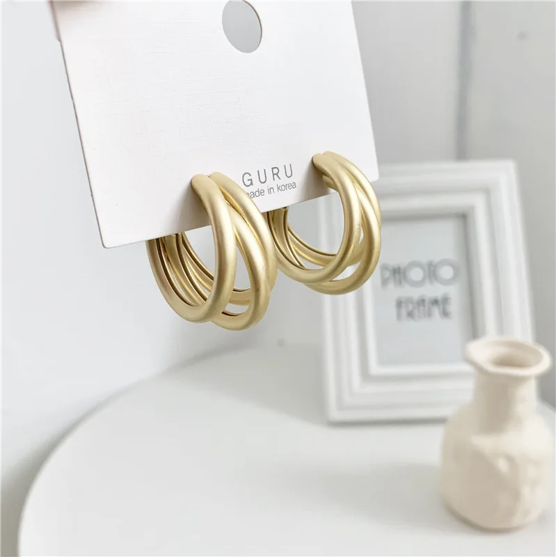 

New trend temperament is contracted earring eurAmerican multilayer geometrical earring fashionable female jewelry