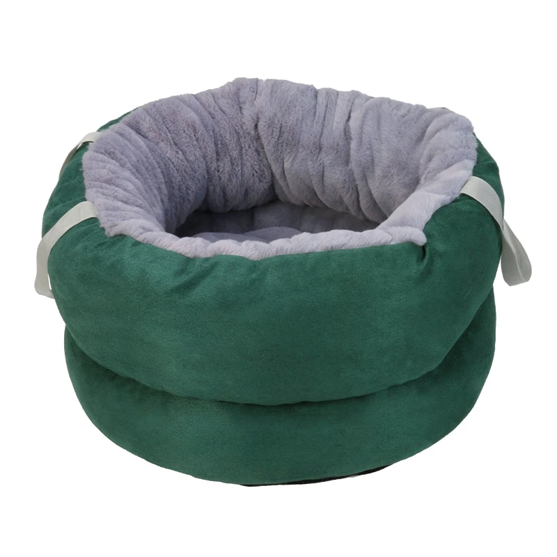 

Pet Cats Dogs Portable Soft Dog Bed Round Kennel Mattress Basket Multifunctional Cat Mat House Winter Sleeping Warm Accessories