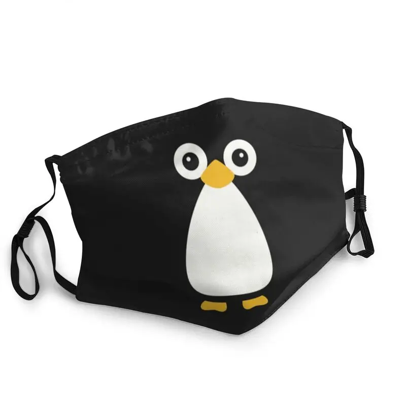 

Симпатичная маска векторного пингвина, Пылезащитная моющаяся маска для лица с животными, защитная маска, мужской, женский, мужской респират...