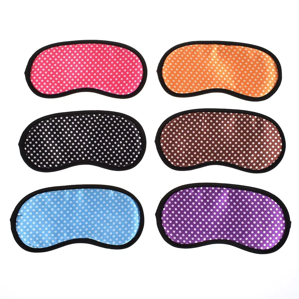 Разноцветная маска в мелкий горошек для сна расслабляющая дорожная забавная