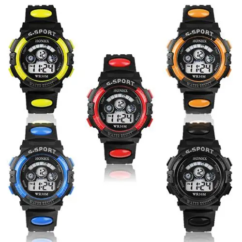 

Classic Men's Boys' Digital Watch Date Alarm Stopwatch Sports LED Digital Rubber Wrist Watch montre homme часы электронные