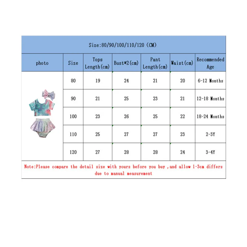 Новинка 3 шт. купальный костюм-бикини для маленьких девочек с радужными