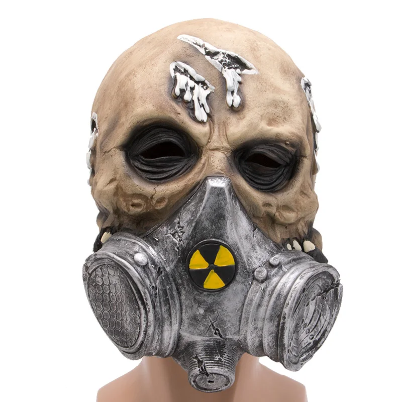Хэллоуин тело зомби противогаз страшные маски Жуткий латекс взрослых дышащая