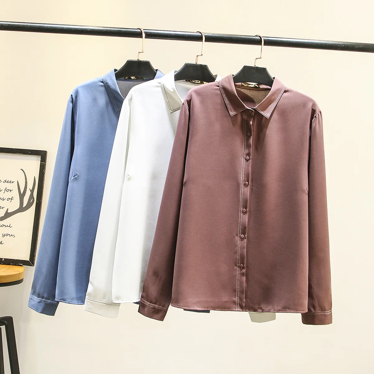 2020 Весенняя женская шифоновая блузка размера плюс Повседневная блуза с длинным