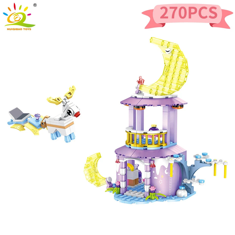 HUIQIBAO 270 шт. Луна Сказочный Дом мечты строительные блоки друзья девочки фигурки
