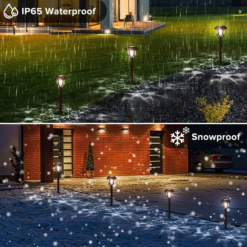 Уличные декоративные фонари на солнечной батарее водонепроницаемые