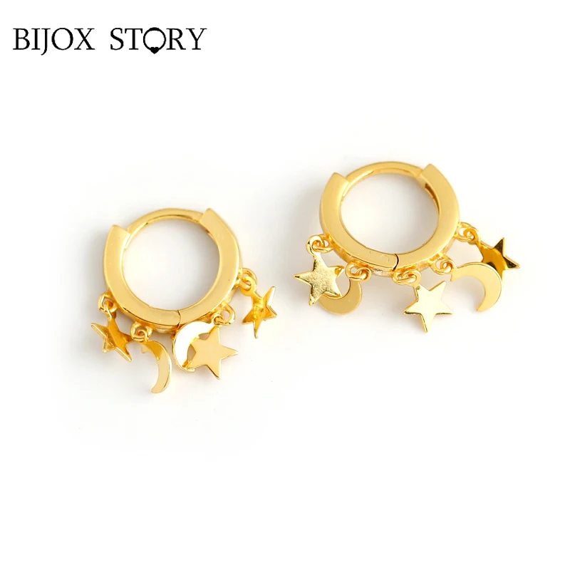 

Серьги женские из серебра 925 пробы, в форме звезды и Луны