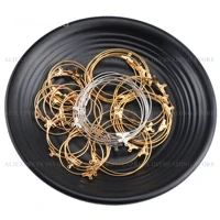 10 100 pcs hoop earring finding lots wholesale gold white gold plated brass ear hoopsearring hoopear wire findings